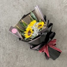 Sunflower Hand Bouquet 05 (10 Stalks Sunflowers)